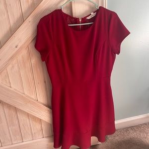 Red with lace back speechless dress. Size large.